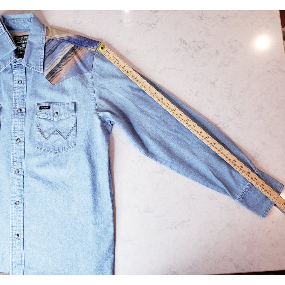 PENDLETON X WRANGLER Long Sleeve Western Work Shirt Cotton & Wool Men's Large - Picture 9 of 10